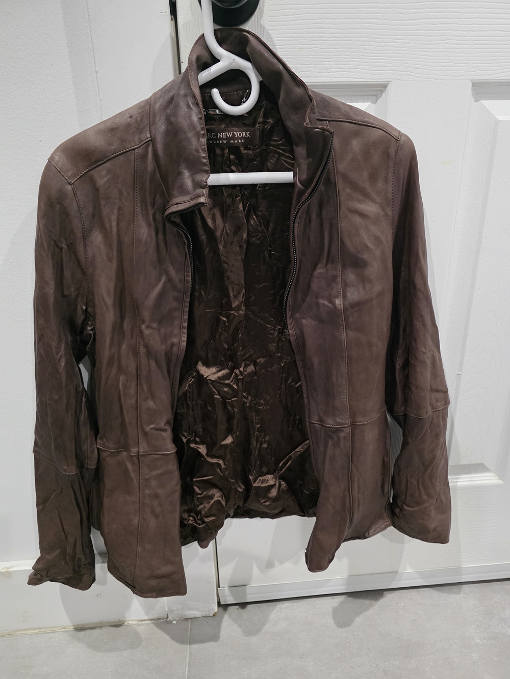 Marc New York #74847 Andrew Marc Leather Jacket . Girl Brown Medium